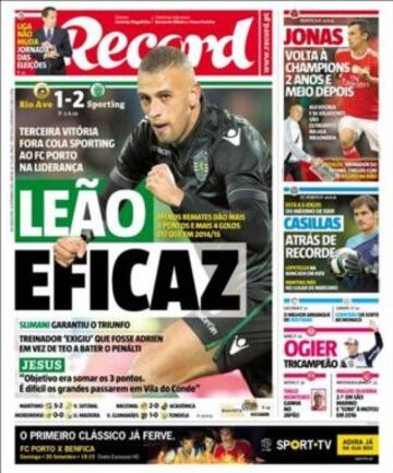 Portadas de la prensa deportiva