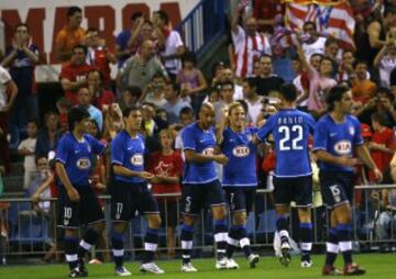 El 28 de julio de 2007 el Atlético de Madrid tuvo que remontar un 2-1 de la ida frente al Gloria Bistrita en la tercera ronda de la Intertoto. El Atlético pasó a la siguiente fase tras ganar 1-0 (Forlán) en el Calderón. 