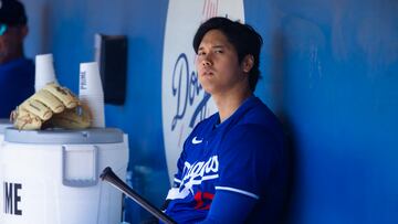 Mar 13, 2024; Phoenix, Arizona, USA; Los Angeles Dodgers designated hitter Shohei Ohtani against the Seattle Mariners during a spring training game at Camelback Ranch-Glendale. Mandatory Credit: Mark J. Rebilas-USA TODAY Sports