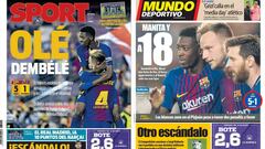 Dembélé compite con la ventaja sobre el Madrid en las portadas