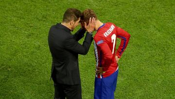 Griezmann con Simeone.