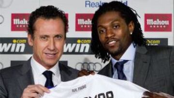 Emmanuel Adebayor, &uacute;ltimo delantero africano del Real Madrid.