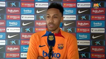 Aubameyang y sus primeras palabras como jugador del Barça