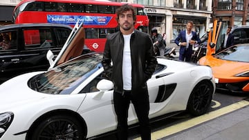 Fernando Alonso en Londres.