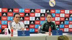 Alberto Toril e Ivana Andrés atienden a los medios de comunicación en la previa del partido ante el Chelsea.