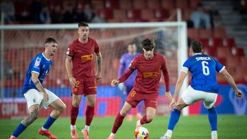 Javi Guerra, durante un partido.