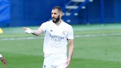 Karim Benzema, en el partido ante el Levante.