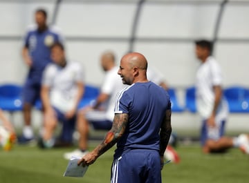 Bronnitsy  23 junio 2018, Rusia
Copa Mundial Rusia 2018
Entrenamiento de Argentina antes de jugar contra Nigeria.
Jorge Sampaoli coach of Argentina
Foto Ortiz Gustavo