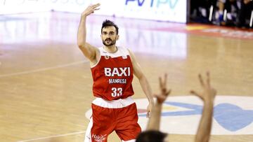 &Aacute;lvaro Mu&ntilde;oz, durante un partido con el Baxi Manresa.