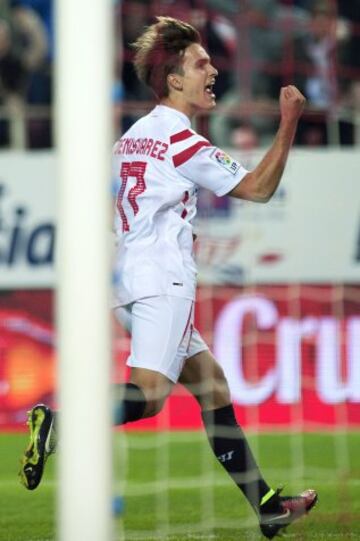 2-0. Denis Suárez celebró el segundo tanto.