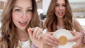 El juego del calamar: Thalía se une al reto de la galleta dalgona