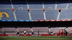 Soccer Football - La Liga Santander - FC Barcelona v Atletico Madrid - Camp Nou, Barcelona, Spain - May 8, 2021 General view before the match REUTERS/Albert Gea