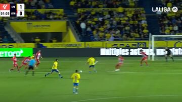 Lo que hizo Javi Muñoz en el 1-0 de Las Palmas va directo al museo de esta Liga