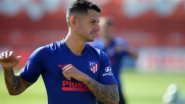 Vitolo, en el entrenamiento del Atl&eacute;tico.