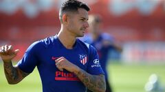 Vitolo, en el entrenamiento del Atl&eacute;tico.