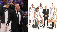 Kenny Atkinson, entrenador de los Brooklyn Nets, a la izquierda. El proyecto fallido de los Nets, a la derecha.