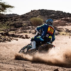 Se acaba el Dakar de Santolino después de cuatro caídas