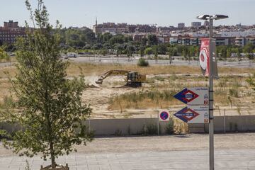 Así están las obras de jardinería del Wanda Metropolitano