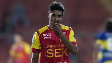 El jugador de Union Espanola Mat&Atilde;&shy;as Navarrete 