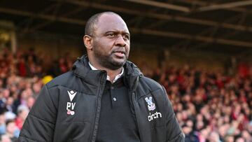 NOTTINGHAM, ENGLAND - NOVEMBER 12: Manager Patrick Vieira of Crystal Palace looks on during the Premier League match between Nottingham Forest and Crystal Palace at City Ground on November 12, 2022 in Nottingham, United Kingdom. (Photo by Sebastian Frej/MB Media/Getty Images)
