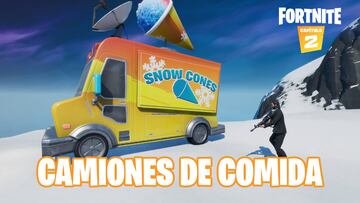 Fortnite Capítulo 2 - Temporada 1 | Desafío de Cura vs. Toxina: visita distintas camionetas de comida