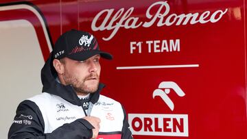 Bottas, en el box de Alfa Romeo en Montreal.