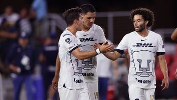 Ulises Rivas, Gabriel Fernandez, Cesar Huerta of Pumas during the game Pumas UNAM vs DC United, corresponding to the group stage of the Leagues Cup 2023, at Audi Field Stadium, on July 29, 2023.

<br><br>

Ulises Rivas, Gabriel Fernandez, Cesar Huerta de Pumas durante el partido Pumas UNAM vs DC United, correspondiente a la fase de grupos de la Leagues Cup 2023, en el Estadio Audi Field, el 29 de Julio de 2023.