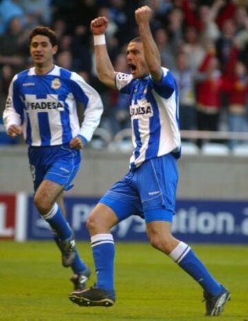 Pandiani celebra el 1-0. 