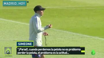 La bronca de Simeone: "Me chupa los h... perder la pelota"