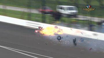 Da escalofríos verlo... Bourdais se estrella a 370 Km/h. y sale vivo de milagro