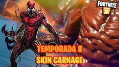 Fortnite Temporada 8: Carnage/Matanza, de Marvel, ser&aacute; un skin