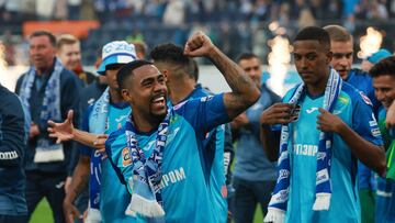 Malcom, en un partido con el Zenit.