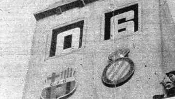 15/04/1951 foto del marcador del 6-0 al Barcelona
 barcelona - Espanyol 