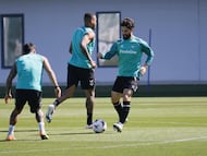 Isco, en el entrenamiento de ayer.