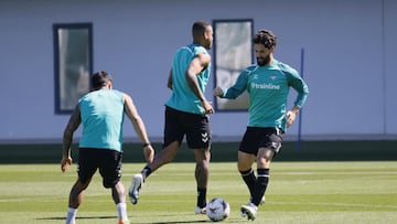 Isco, en el entrenamiento de ayer.