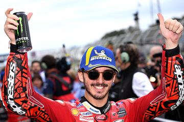 El piloto de Ducati Lenovo, Francesco Bagnaia, acabó en segundo lugar en la carrera del Gran Premio de Australia.