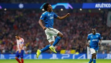 Juan Guillermo Cuadrado celebra su gol ante el Atlético de Madrid