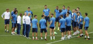 Último entrenamiento del Real Madrid antes de la final.