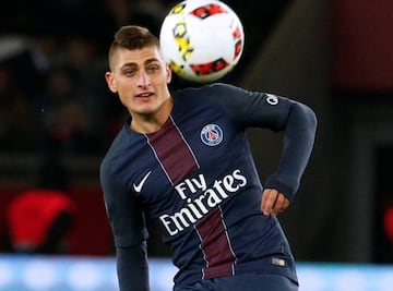 Verratti in action for PSG.