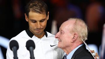 Rafael Nadal, con Rod Laver.