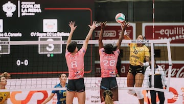 El bloqueo de las chicas del La Ballena se impuso al ataque del Hidramar.