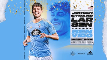 Anuncio del fichaje del delantero noruego Jörgen Strand Larsen por el Celta.