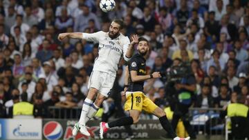 Carvajal se retiró lesionado por un problema muscular