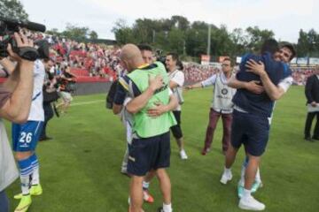 Celebración al final del partido.