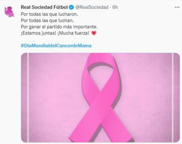 El mundo del deporte se tiñe de rosa en el #DiaMundialdelCancerdeMama