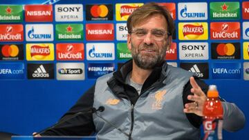 EPA9775. LIVERPOOL (REINO UNIDO), 05/03/2018.- El entrenador del Liverpool, J&uuml;rgen Klopp, ofrece una rueda de prensa en el estadio de Anfield, Liverpool, Reino Unido, el 5 de marzo del 2018, en la v&iacute;spera de su enfrentamiento al Oporto en el p