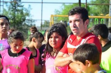 La actividad finalizó con un mensaje de los jugadores a los pequeños.
