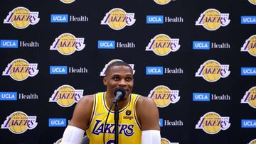 Los Angeles Lakers&#039; Russell Westbrook believes that his teammate Anthony Davis could be the ultimate weapon as the approach the start of the 2021 NBA season