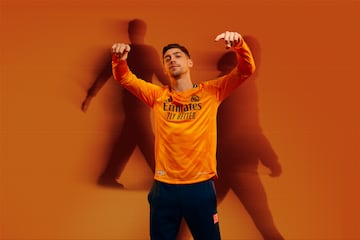 El naranja, protagonista de la segunda equipación del Real Madrid