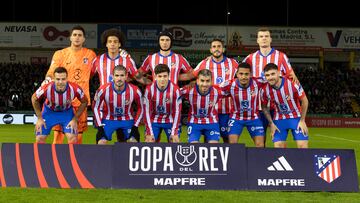 El once del Atlético contra el Cacereño.